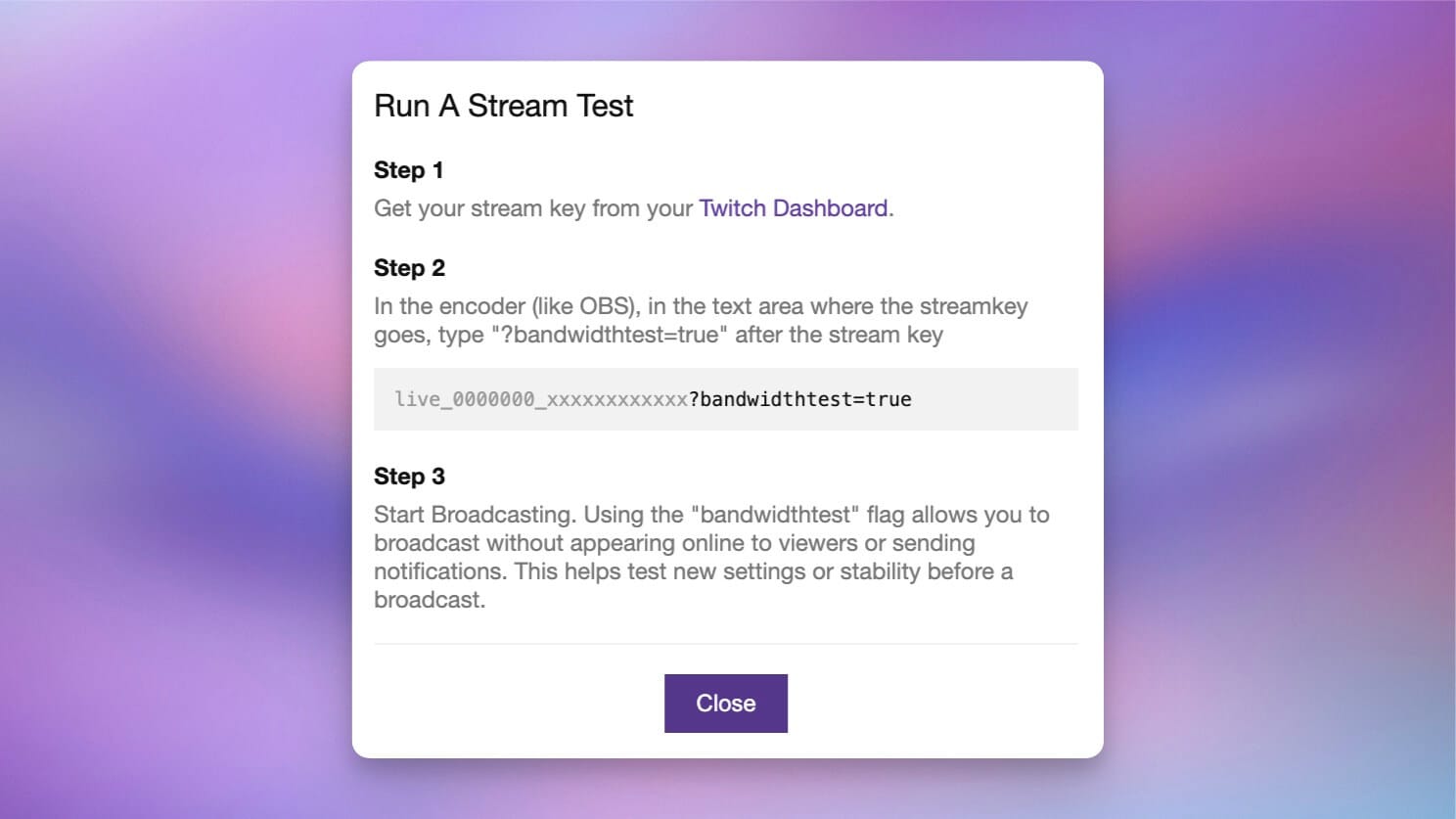 How to Test Stream on Obs