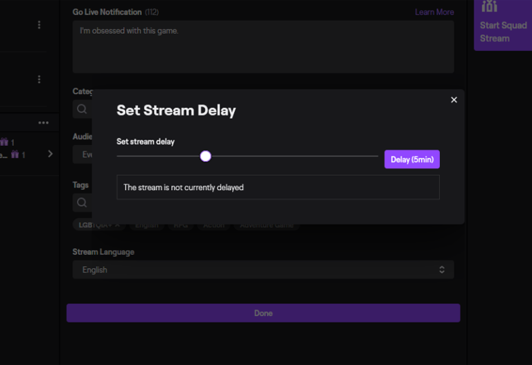 How to Turn off Stream Delay on Twitch